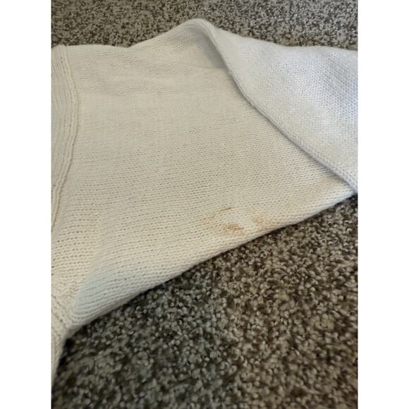 Par Four Sweater Large Golf Knit White Argyle Embroidered Golfer Vintage Read - Picture 3 of 8